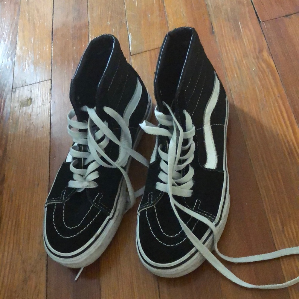 Black white classic high top vans